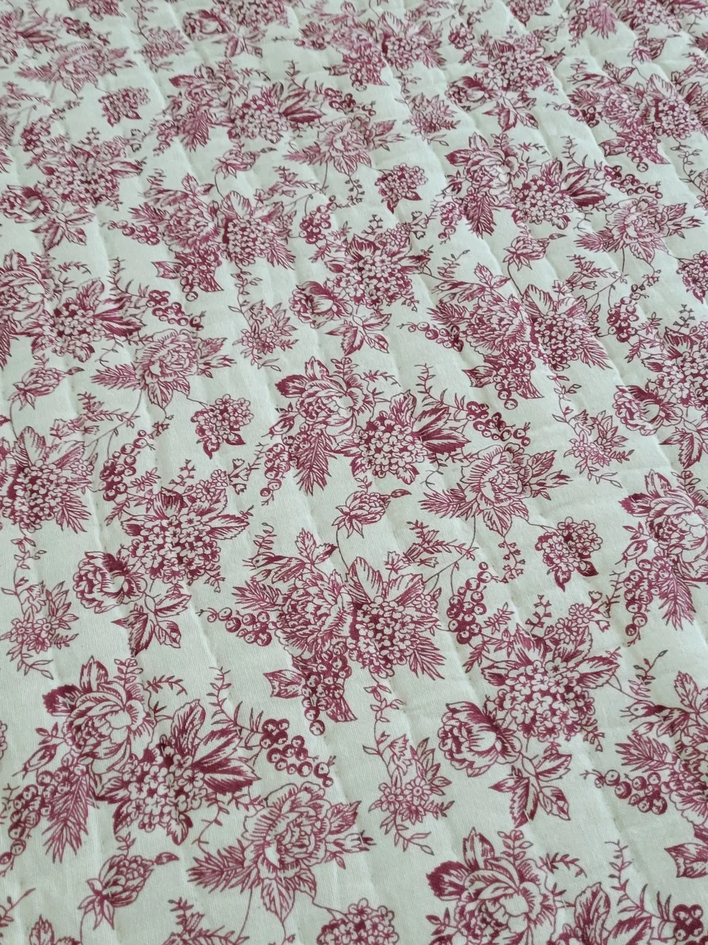 Bee & Willow French Country Classic Vintage Print Toile Floral Quilt/3 Shams